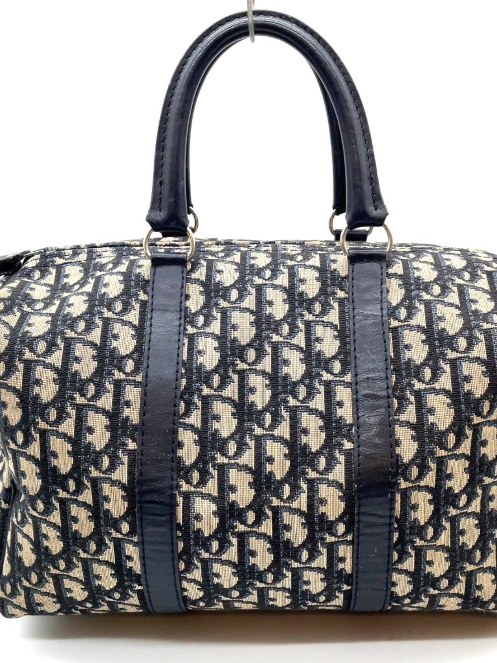 Christian Dior Trotter Canvas Leather Boston Bag